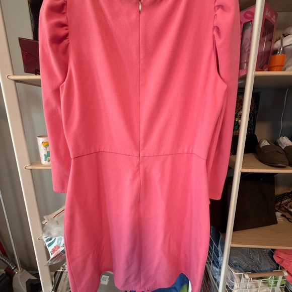 Shoshanna Vibrant Pink Long Sleeve Dress size 12 GUC - Picture 4 of 5